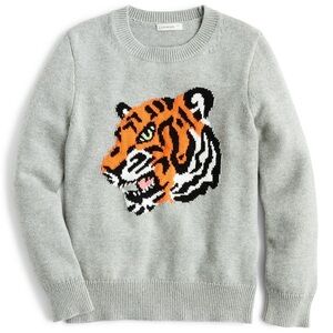 Crewcuts tiger sweater. Cotton knit. 10.